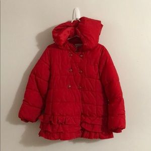 Little Girls Red “Olivia” by Gymboree Puff Coat